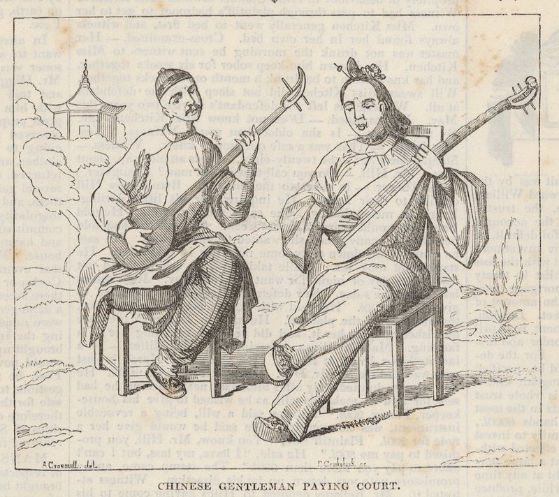 Kinesiska herrar spelar bana av Alfred Crowquill