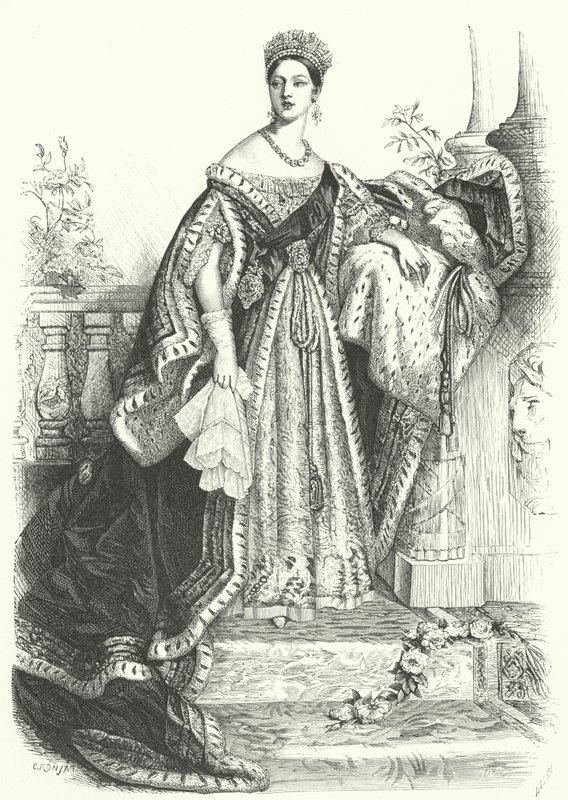 Drottning Victoria (gravyr) av Alfred Edward (after) Chalon