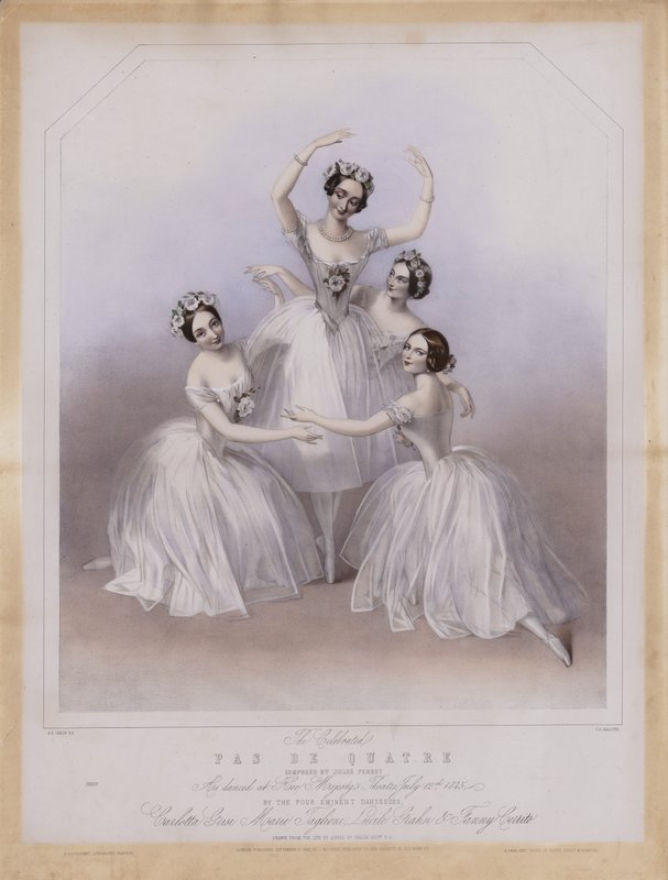 The Celebrated Pas De Quatre komponerad av Jules Perrot, som dansad på Her Majesty