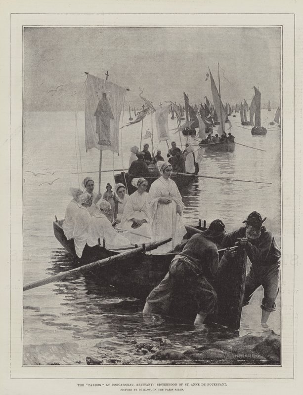 Benådningen i Concarneau, Bretagne, St Anne de Fouesnants systerskap av Alfred Guillou