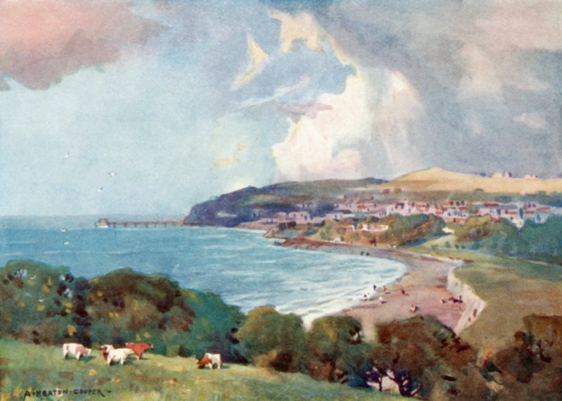 Clevedon, nära Bristol (färg litho) av Alfred Heaton Cooper
