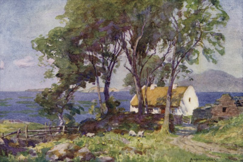 Stuga vid havet, Renvyle av Alfred Heaton Cooper