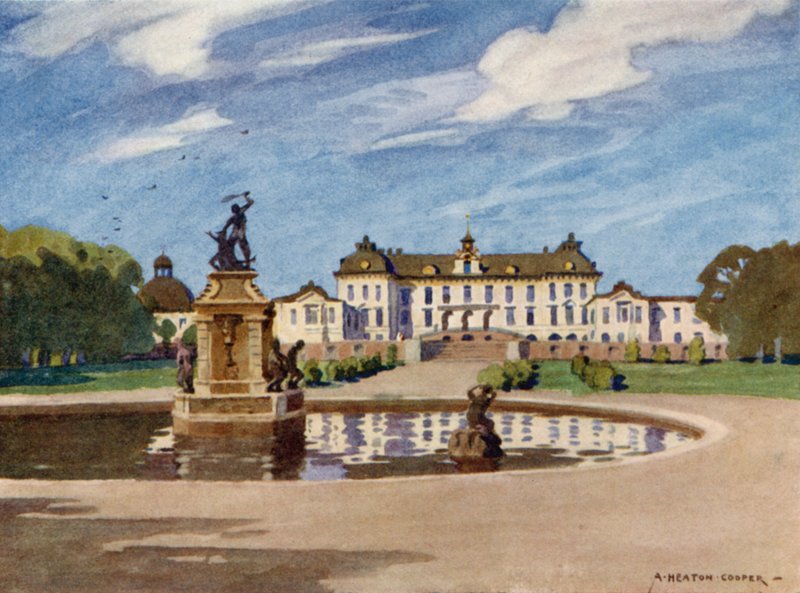 Drottningholm Palace, Stockholm av Alfred Heaton Cooper