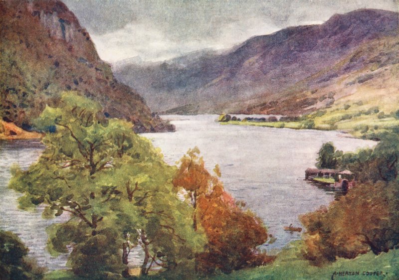 Lake District: Haweswater (färglitografi) av Alfred Heaton Cooper