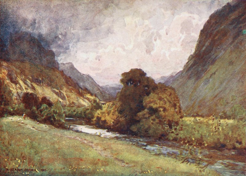Lake District: Vale of St John, nära Keswick (färglitografi) av Alfred Heaton Cooper