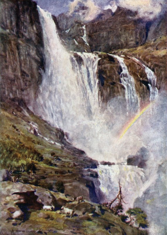 Skjaeggedalsfos, Hardanger Fjord av Alfred Heaton Cooper