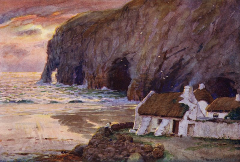 Havsgrottorna i Ballybunnion, County Kerry av Alfred Heaton Cooper