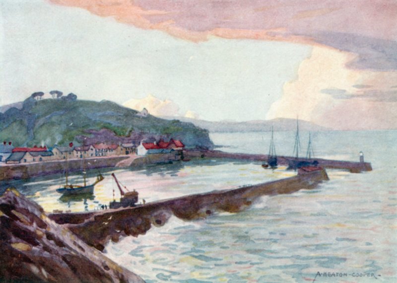 Watchet Harbor (färg litho) av Alfred Heaton Cooper