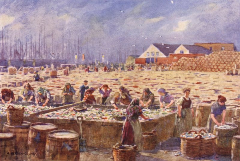 Yarmouth, Norfolk, Sillskörden av Alfred Heaton Cooper