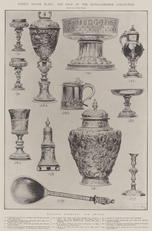 Kostbar silverplåt, försäljningen av Dunn-Gardner Collection av Alfred Hugh Fisher
