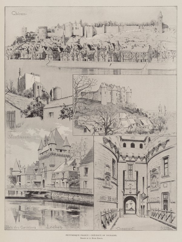 Det pittoreska Frankrike, slott i Touraine av Alfred Hugh Fisher