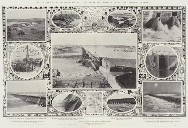 The New Epoch in the History of the Nile, Assouan Dam, invigd av hertigen av Connaught, 10 december av Alfred Hugh Fisher