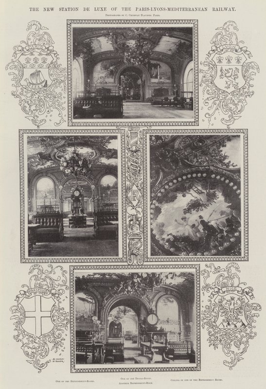 Den nya stationen De Luxe för järnvägen Paris-Lyons-Mediterranean av Alfred Hugh Fisher