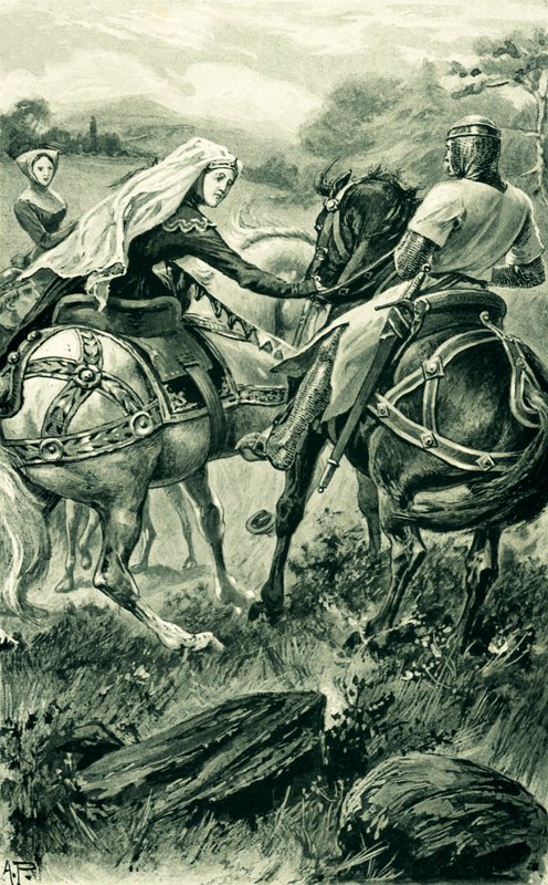 Grevinnan av Carrick och Robert De Bruce av Alfred Pearse