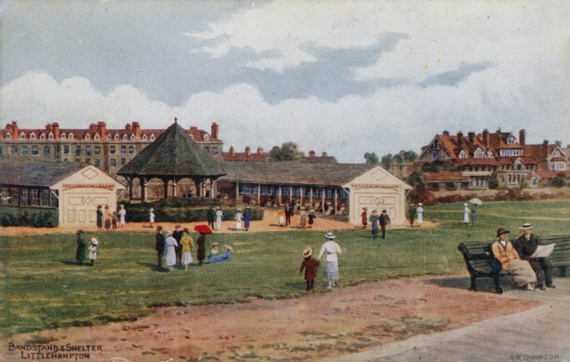 Bandstand und Shelter, Littlehampton av Alfred Robert Quinton