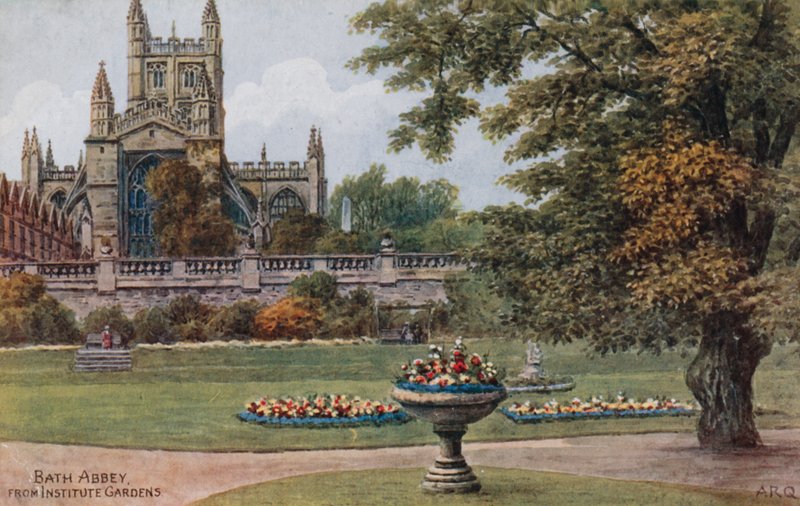 Bath Abbey, från Institute Gardens av Alfred Robert Quinton