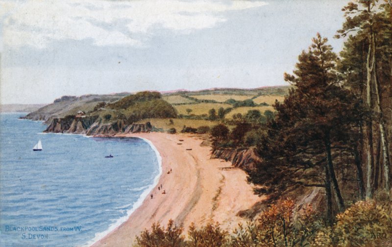 Blackpool Sands, från W, S Devon av Alfred Robert Quinton