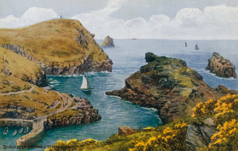 Boscastle, ingång till hamnen av Alfred Robert Quinton