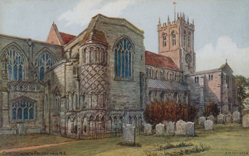 Christchurch Priory från N E av Alfred Robert Quinton