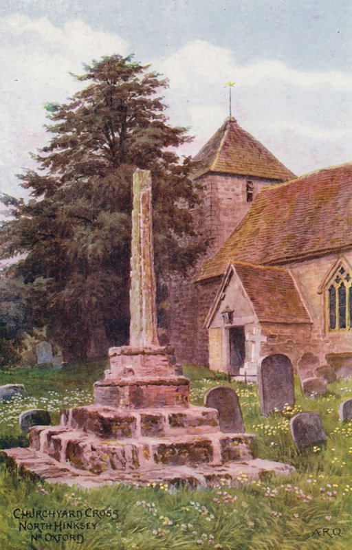 Kors på kyrkogården, North Hinksey (färglitografi) av Alfred Robert Quinton