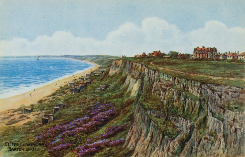 Klippor, blickar västerut, Barton-on-Sea av Alfred Robert Quinton