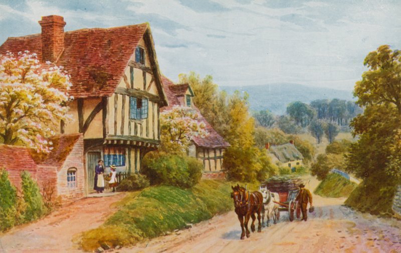 Cropthorne Hill nära Evesham av Alfred Robert Quinton