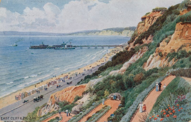 East Cliff och Zig Zag, Bournemouth av Alfred Robert Quinton