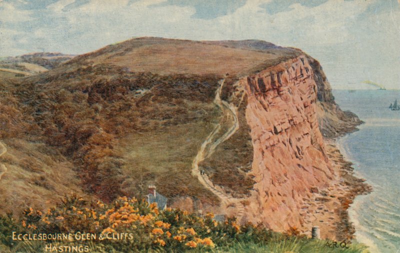Ecclesbourne Glen och klippor, Hastings av Alfred Robert Quinton