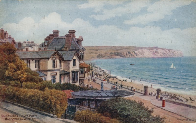 Esplanade och Culver Cliffs, Sandown, I of Wight av Alfred Robert Quinton