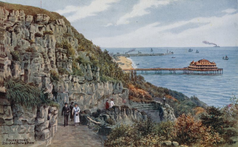 Folkestone, Zig Zag Path och Pier av Alfred Robert Quinton