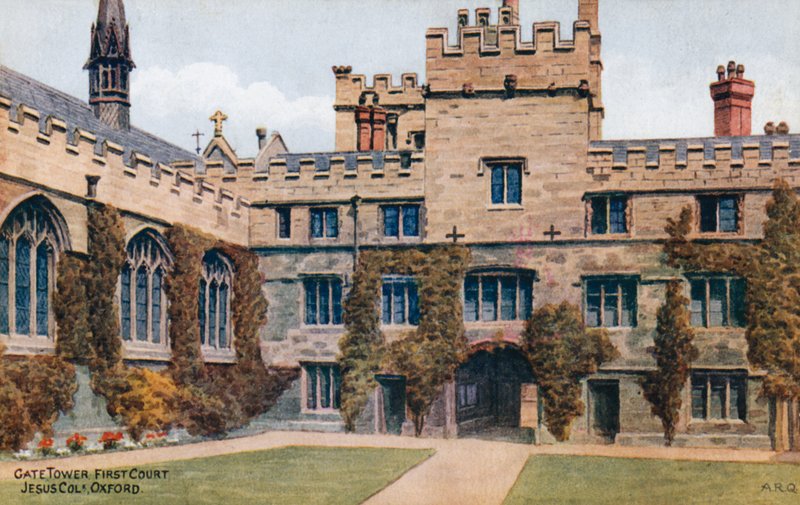 Gate Tower, First Court, Jesus Col, Oxford av Alfred Robert Quinton