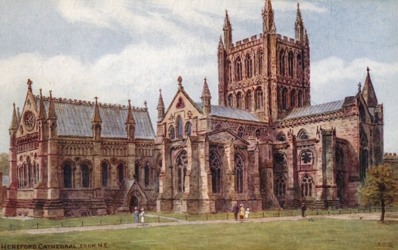 Hereford Cathedral, från N E av Alfred Robert Quinton