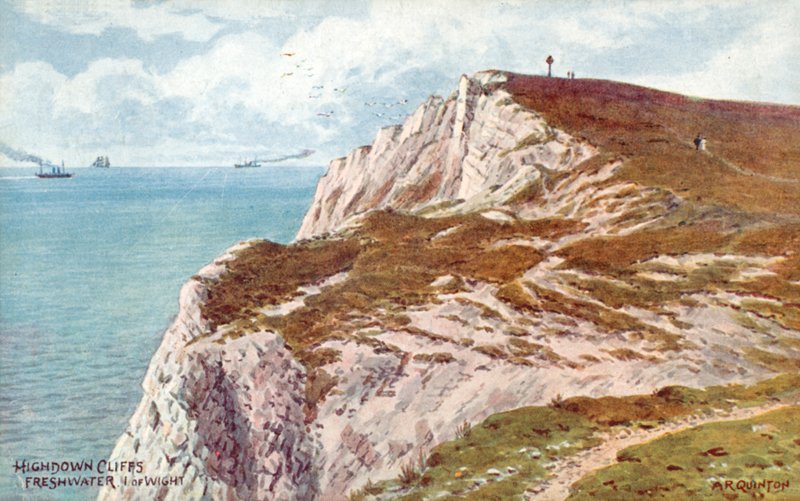 Highdown Cliffs, Sötvatten, Isle of Wight av Alfred Robert Quinton
