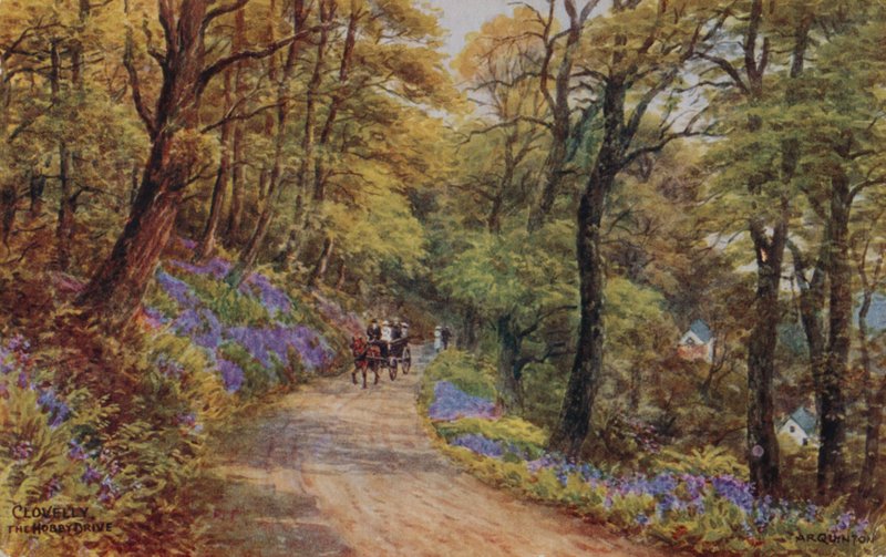 Hobby Drive, Clovelly (litho i färg) av Alfred Robert Quinton