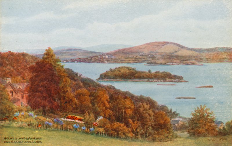 Holme Island och Arnside, från Grange-over-Sands av Alfred Robert Quinton