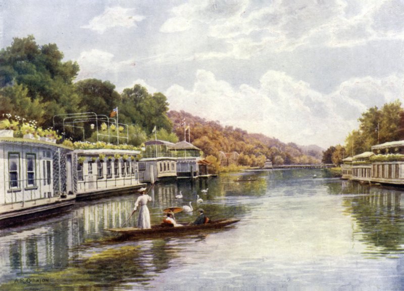 Husbåtar på Henley Backwater av Alfred Robert Quinton