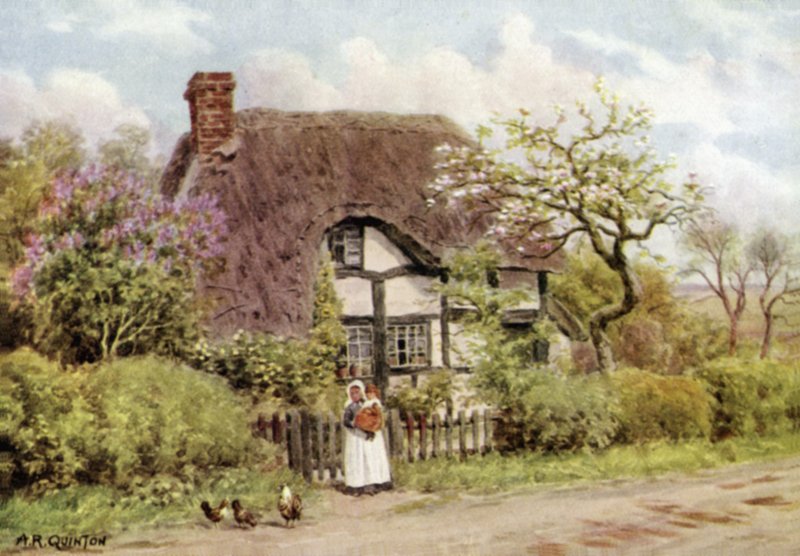 Syren och äppelblommor, Harvington, Worcester av Alfred Robert Quinton