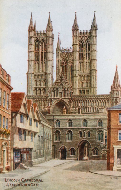 Lincoln Cathedral och Exchequer Gate av Alfred Robert Quinton