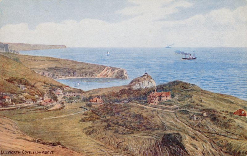 Lulworth Cove från ovan av Alfred Robert Quinton