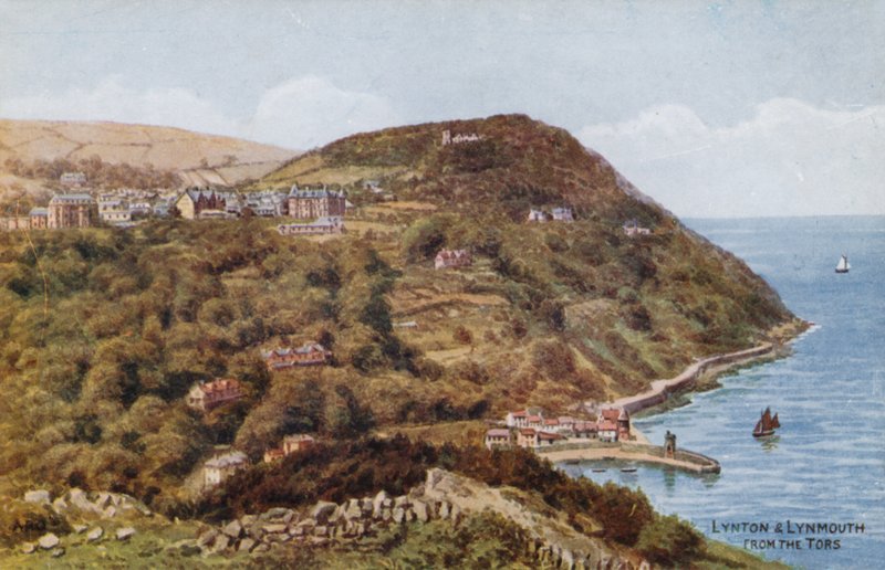 Lynton och Lynmouth från Tors av Alfred Robert Quinton