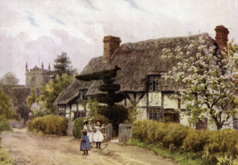 Norton, nära Evesham, Worcester (färg litho) av Alfred Robert Quinton