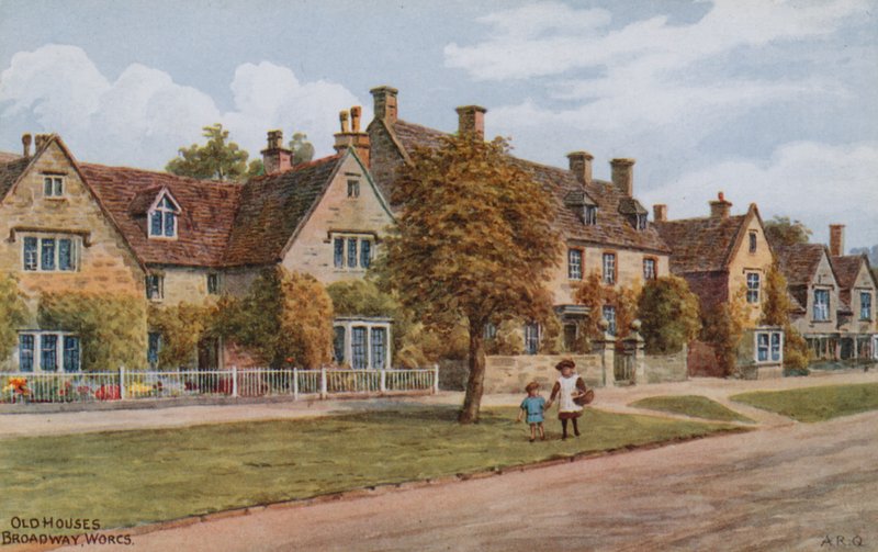 Gamla hus, Broadway, Worcs av Alfred Robert Quinton