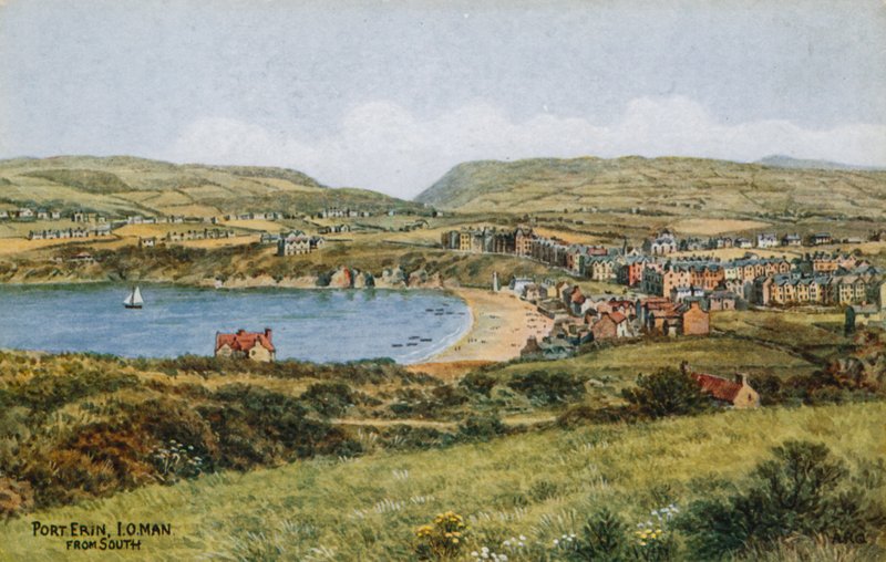 Port Erin, IO Man, från söder av Alfred Robert Quinton