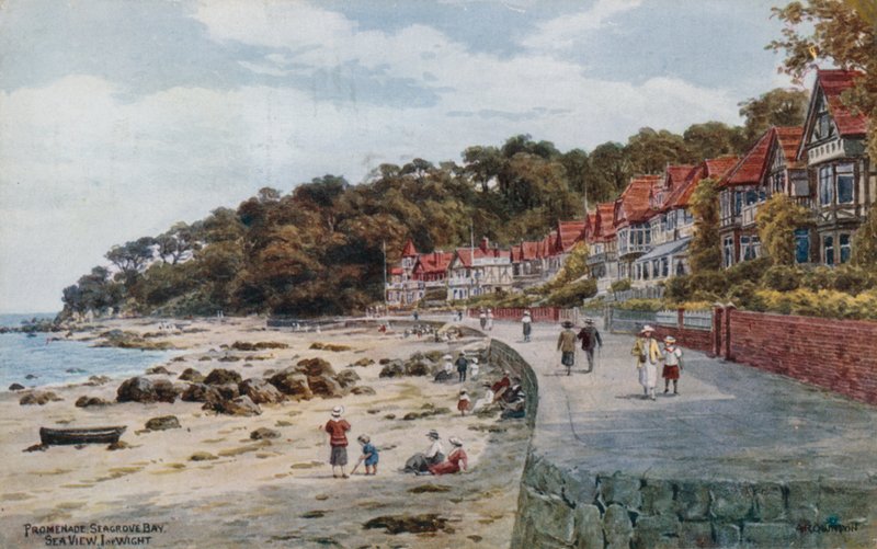 Promenade, Seagrove Bay, Havsutsikt, I of Wight av Alfred Robert Quinton