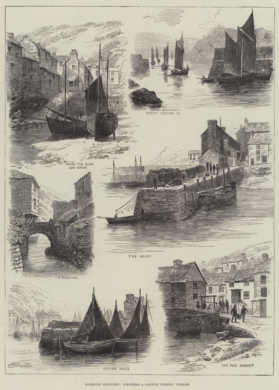 Vandringsskisser, Polperro, en kornisk fiskeby av Alfred Robert Quinton
