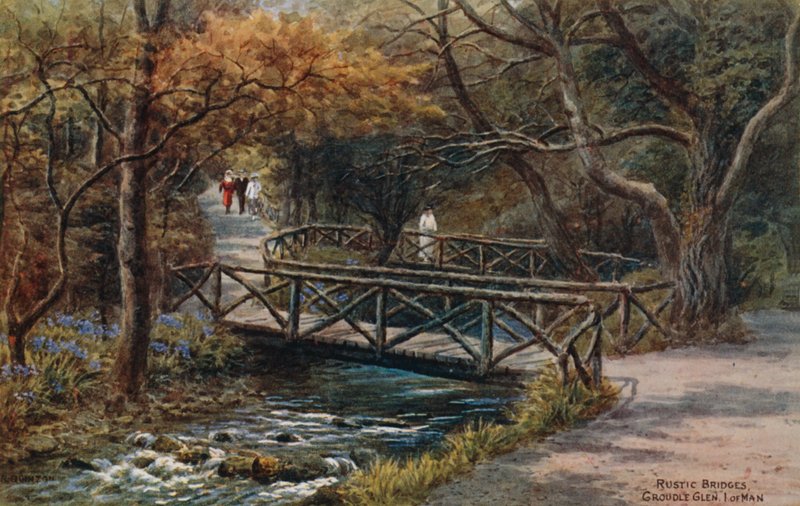 Rustiska broar, Groudle Glen, I of Man av Alfred Robert Quinton