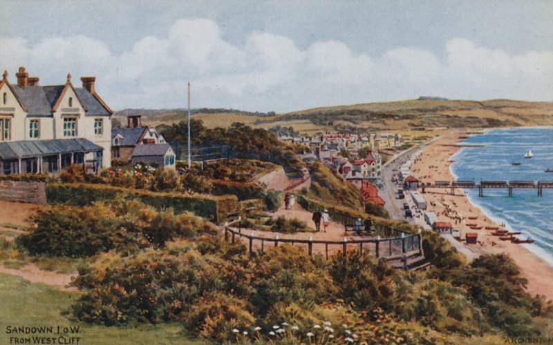 Sandown, I O W, från West Cliff av Alfred Robert Quinton