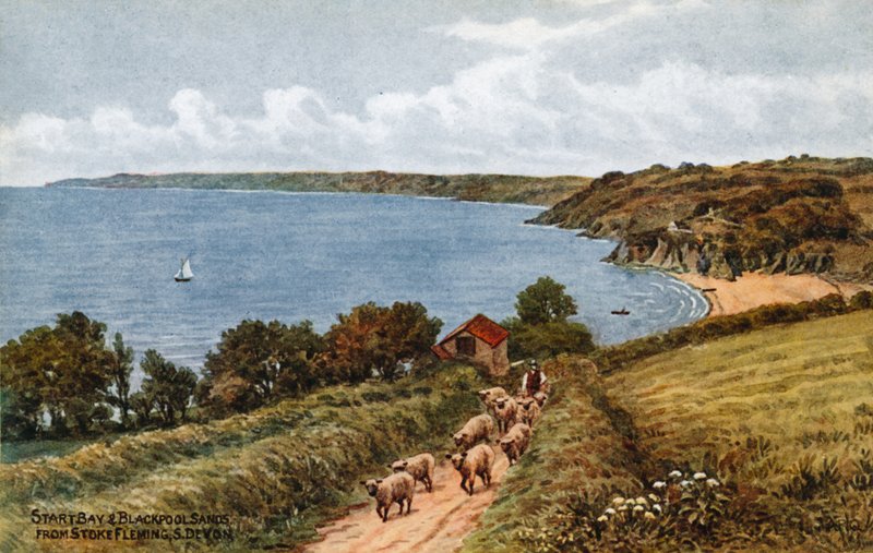 Starta Bay och Blackpool Sands, från Stoke Fleming, S Devon av Alfred Robert Quinton
