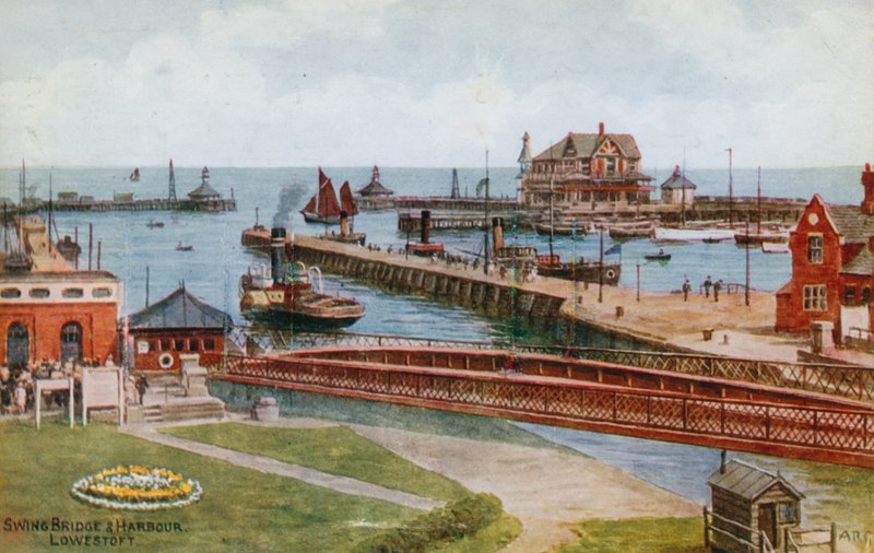 Svängbron och hamn, Lowestoft av Alfred Robert Quinton