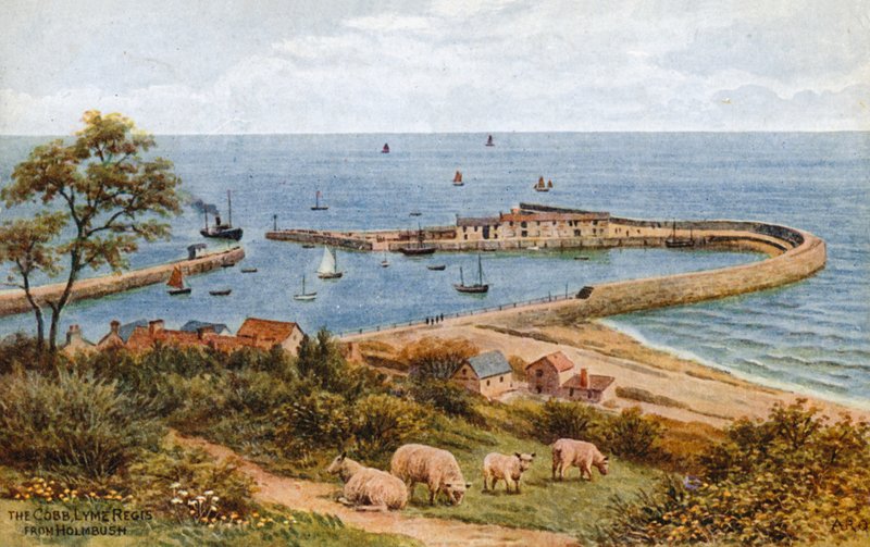 The Cobb, Lyme Regis, från Holmbush av Alfred Robert Quinton